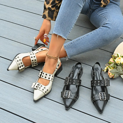 Maria Rivet Sling-Backs